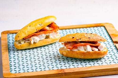 Bocatín Artesano 50gr Tiras de Pollo, Beicon y Mayonesa
