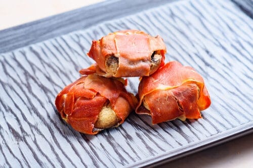 Champiñones Envueltos con Jamón Serrano
